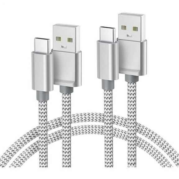 0829 USB Type C Charger Cable 10FT 2Pack,Nylon Charging Cord for iPhone 16 16e 15 ,Samsung Galaxy Z Flip Fold,S9 S10 S10E 10E S25 S24 Plus Ultra,A55 A54,Google Pixel 6 5 4 XL