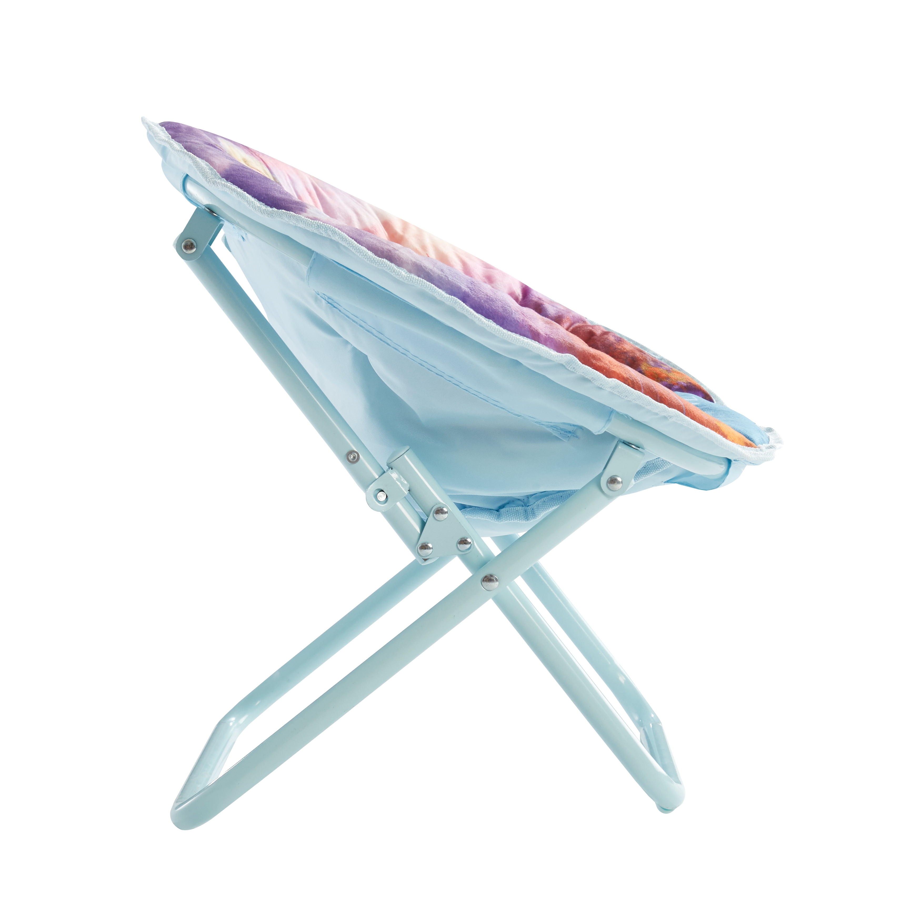 Disney Frozen 2 Saucer Chair, Featuring Anna & Elsa, Pink Polyester for Kids