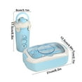 thumbnail image 3 of HOZVOMI Portable Divided Lunch Box Set with Water Cup, Microwaveable, Leak-Proof, Includes Utensils, 3 of 6