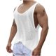thumbnail image 2 of pstuiky Camisetas sin mangas para hombre, Camiseta sin mangas de punto con cuello redondo y mangas abullonadas de color liso informal para hombre Camisas para hombres xxl, 2 of 8