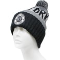 thumbnail image 4 of New York Men's Winter Knit Landmark Patch Pom Beanie (Black/Light Gray), 4 of 4