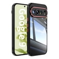 thumbnail image 3 of Dteck for Google Pixel 9 Clear Case, Shockproof Slim Clear Hard PC Back with Soft TPU Bumper Scratch Resistant Protective Transparent Anti-Scratch Phone Case,Blackred, 3 of 6