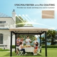 thumbnail image 2 of EBQOSK Outsunny 9.8' x 9.8' Gazebo Replacement Canopy, Gazebo Top Cover with Double Vented Roof for Garden Patio Outdoor Top Only Khaki1, 2 of 7