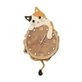 thumbnail image 3 of CarpNettore Cat Shaped Hanging Wall Clock with Swinging Tail Cute Stylish Modern Non Ticking Style C, 3 of 9
