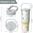 thumbnail image 5 of 1pc Conch-1 30oz Tumbler with Straw & Handle - Insulated Stainless Steel Cup | Holiday Gift for Man Women (Christmas, Valentine's, Birthday), 5 of 7