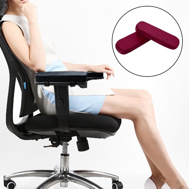 Almohada para reposabrazos, almohadillas para reposabrazos de silla, cojines puma viscoelástica, almohada para codo, parte inferior antideslizant vino rojo Yotijar almohadillas de reposabrazos