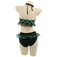 thumbnail image 6 of Women Halter Plaid Ruffled Two-Piece Bikini Set Anime Swimsuit Beach Lace Up Bathing Suit Beach Swimming Outfit, 6 of 7