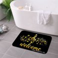 thumbnail image 3 of FJPT Music Notes Welcome Non Slip Flannel Polyester Floor Mat For Bathroom Kitchen Bedroom Decor 16x24 inch, 3 of 5