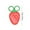 Red, variant on Klds Safety Scissors - Fruit Shaped Craft Scissors with Round Tip & Protective Cover, Lightweight Easy-Grip Handles, Perfect for Paper Cutting, Art Projects, Sch00l & Kindergarten Activities