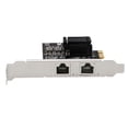 thumbnail image 4 of Tarjeta de red PCIe de 2 puertos, 2,5 GB, 5 GB, 1 Gbps/100 M/10 M, Ethernet RJ45 NIC para Windows, 4 of 8