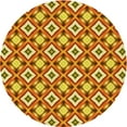thumbnail image 1 of Ahgly Company Indoor Square Patterned Mahogany Brown Area Rugs, 3' Square, 1 of 6