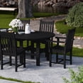 thumbnail image 3 of Wildridge Classic 7-Piece 44"x84" Dining Set, Black - Outdoor Weather Resistant Recycled Plastic Furniture for Patio, 3 of 7