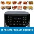 thumbnail image 4 of Kenmore 8 Qt Air Fryer, 1700W, 12 Cooking Presets, Digital Touch Screen, Stainless Steel, 4 of 10