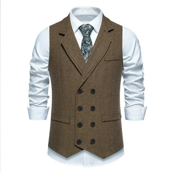 Dpytoraw Men's Fashion Solid Color Suit Vest