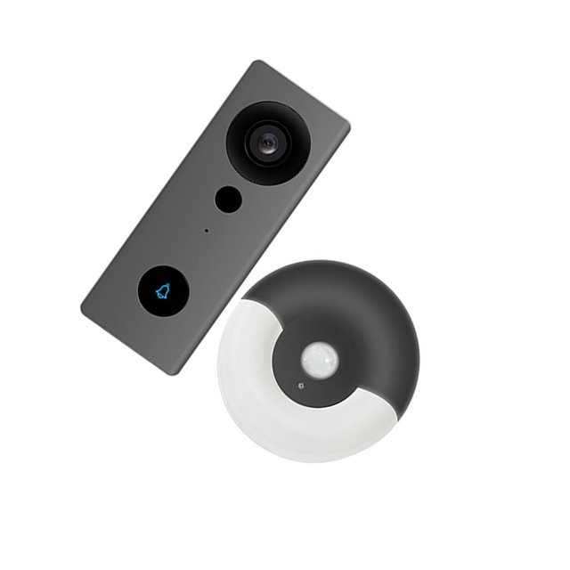 Wosthever Tuya Doorbell Smart Wireless Video Door Bell 1080P Timbre de seguridad para el hogar a prueba de agua, gris Electrodomésticos Gris
