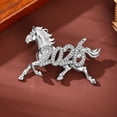 thumbnail image 3 of Misright Exquisite 3D Chinese Zodiacs Horse Brooch Pin Realistic Design Alloy Perfect for Gifting, 3 of 8