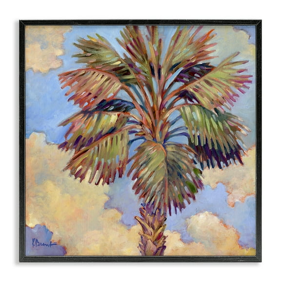 Stupell Industries Santa Rosa Palm Landscape & Nature Painting Black Framed Art Print Wall Art, 12 x 12