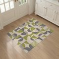thumbnail image 3 of ODIKA 3'x5' Washable Area Rug Green Gray Geometric Elegance Modern Twist Contemporary Art Inspired for Hallway, Laundry Room, Non-Slip, Flatweave, Easy Care, 3 of 7