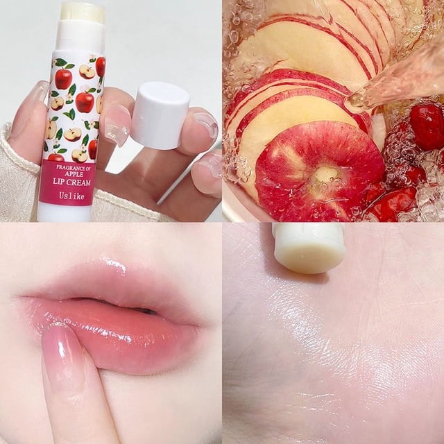 Xihbxyly Ofertas del Prime Day Bálsamo labial de frutas en barra, lápices labiales de cristal para cuidado de los labios, lápices labiales de cristal hidratantes de larga duración, cuidado de los lab