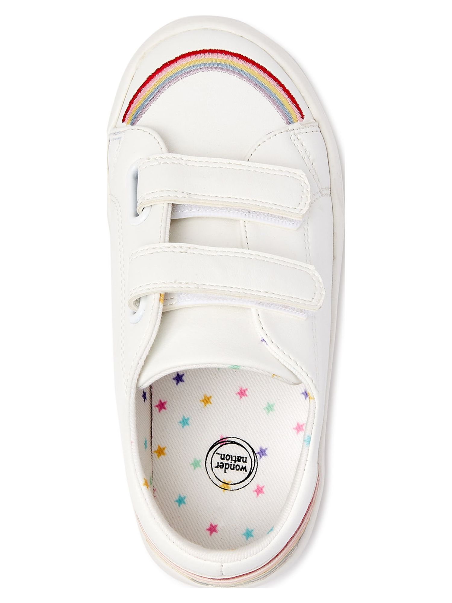 Wonder Nation Toddler Girl Rainbow Court Sneaker, Sizes 7-12 - image 2 of 3