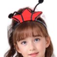 thumbnail image 4 of Pandaie 4-10Y Girls Kids Cute Tulle Dress Set with Headband and Wings Festival Cartoon Dress Up Outfit Red,4-5Years, 4 of 7
