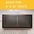 thumbnail image 6 of IUU - Extra Strong Magnetic Air Vent Screen Cover for Floor 5-Pack (5" x 13", Black), 6 of 6