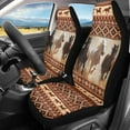 thumbnail image 2 of Kuiaobaty American Tribal Horse Brown Car Seat Cover Set of 2 PCS Universal Soft Car Seat Protection Auto Interior Accessories Decoration for Men Women, 2 of 7