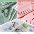 thumbnail image 7 of 5 Pack Clear Pencil Case, Transparent Pen Pouch with Metal Zipper, Pencil Bags Marker Organizer, Exam Pen Storage Case Travel Cosmetic Makeup Pouch, Stationery Toiletries Bag (5 Colors), 7 of 7