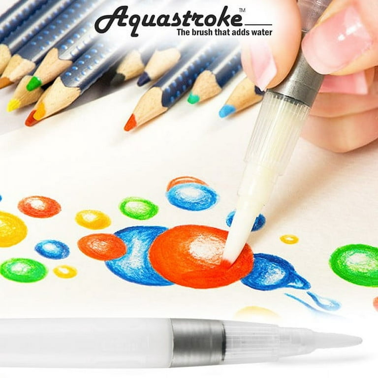 Aquastroke Water Brush Pens, Artist Travel Watercolor Paint Brushes, for  Water-Soluble Colored Pencils, Inks, Water-base Markers, Plein Air Paints,  Portable [Set of 4 Assorted Sizes] 