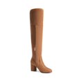 thumbnail image 2 of Botas DREAM PAIRS de gamuza marrón con ajuste elástico sobre la rodilla, talla 7, 2 of 5