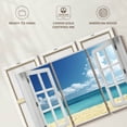 thumbnail image 6 of Elephant Stock Window To Remote Beach Wall Art - Horizontal Multi Panel Canvas - Living Room Wall Decor - Beach Multi Panel - Blue And White Decor - 50" x 32", 6 of 8