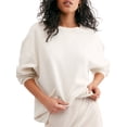 thumbnail image 1 of Honganda Femmes Sweat-Shirts, Col Rond à Manches Longues Solide Pull-Over Décontracté Tops, 1 of 5