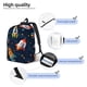 thumbnail image 3 of Disketp Spaceships and Stars Mochila de Lona Estampada, Mochila Escolar de Viaje Ligera para Estudiantes y Portátil-Small, 3 of 5