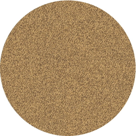 Ahgly Company Machine Washable Indoor Round Transitional Yellow Area Rugs, 4' Round
