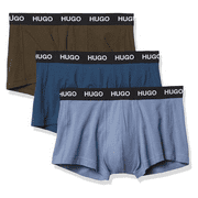 BOSS Boss Men's 3 Pack Stretch Cotton Trunk, Berry/Baby Blue/Moss Green, S