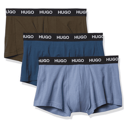 BOSS Boss Men's 3 Pack Stretch Cotton Trunk, Berry/Baby Blue/Moss Green, S