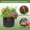 thumbnail image 5 of Steadline Vegetable/Flower/Plant Grow Bags, Aeration Fabric Pots with Handles (Black),Garden Planting Containers, 5 of 6