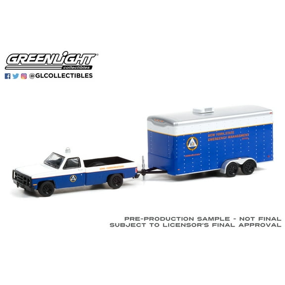 Greenlight 1:64 Hitch & Tow 22 1987Chevrolet M1008 Semo Communications Trailer