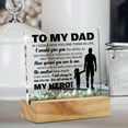thumbnail image 2 of Dad Gifts From Daughter - Father's Day Thank You Gift Acrylic Desk Plaque Sign with Wood Stand - Home Office Keepsake Present - Thank You Gift - Aesthetic Desk Ornament 4x4Inch, 2 of 6