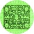 thumbnail image 1 of Ahgly Company Indoor Round Oriental Green Traditional Area Rugs, 5' Round, 1 of 4