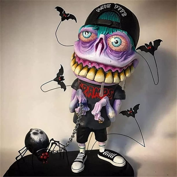 Angry Big Mouth Monster Statue,Angry Monster Freak-Spooky