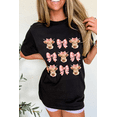 thumbnail image 3 of Women's Black Cow with Bow Graphic Crewneck Western Tee - Casual Summer Top | [ZhiHiMeRi] | (US 20-22)2XL, 3 of 9