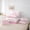 Pink White B, variant on jejeloiu Monogrammed I Bedding Comforter Set,7-Piece,Cute Bow Bowtie Dinosaur King Bedding Sets,Pink White Bed Sheets,Microfiber Room Decorative Reversible