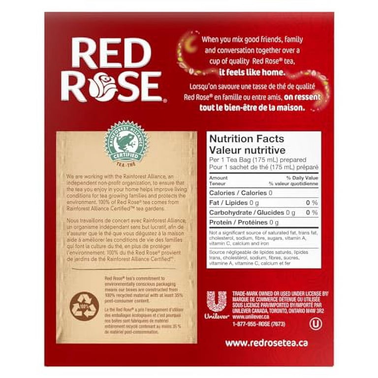 Red Rose, Orange Pekoe Tea, 216ct, Flavored, Imported from Canada