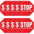 thumbnail image 1 of HLONK10 Pcs Stop Epidemic Prevention Wall Sticker Safety Sign Poster Board Stand Nail Stickers Red, 1 of 8