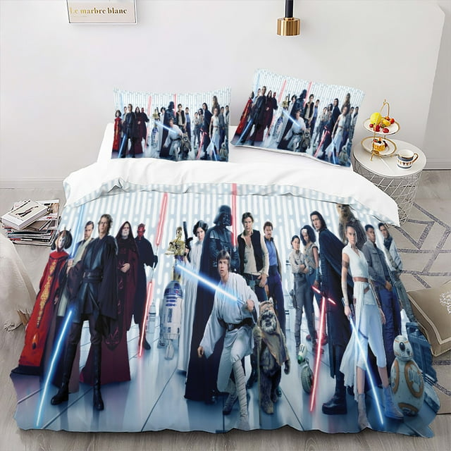 Star Wars 3D Printed Star Wars Yoda Baby Bedding Quilt Cover Three-Piece Set