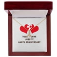 thumbnail image 5 of Together We Just Fit Alluring Ribbon Necklace, 5 of 20