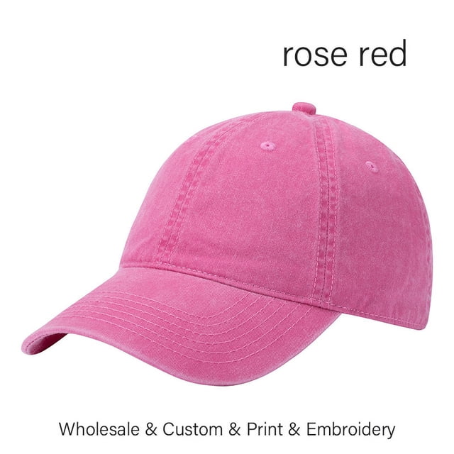 SLECKTON Custom Baseball Cap Brand Logo Design DIY Sun Hat Embroidery Print Photo Washed Retro Cotton Cowboy Hat Adult Wholesale RWJDXD