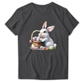 thumbnail image 1 of Mujeres Manga Corta Tops Impreso Cuello Redondo Camiseta Superior, Poliéster Spandex Vintage Humor, 1 of 3
