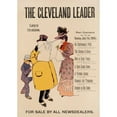 thumbnail image 2 of Anonymous 18x24 Black Ornate Framed Double Matted Museum Art Print Titled: The Cleveland Leader for Sale by All Newsdealers. (ca. 1890-1920), 2 of 5